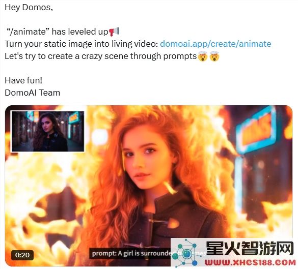 Domo AI推出全新i2v模型升级:显著增强稳定性与对提示词的理解能力