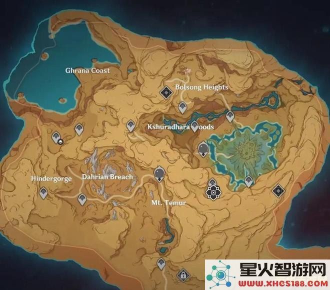 原神开局小岛在地图哪个位置