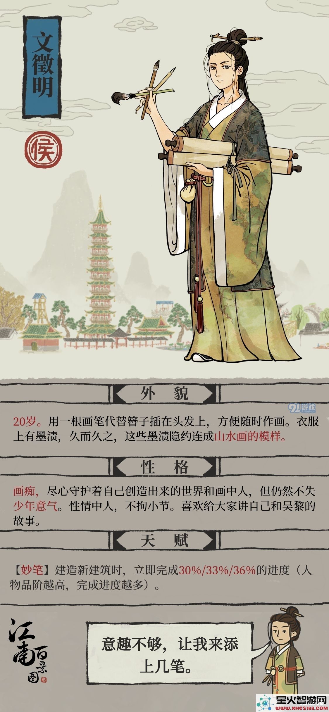 江南百景图中的文徵明天赋及其艺术魅力深度解析与鉴赏