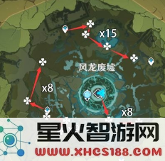 原神风车菊分布位置详细图解及采集路径介绍,助你快速收集风车菊
