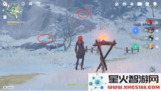原神雪山信标四个位置