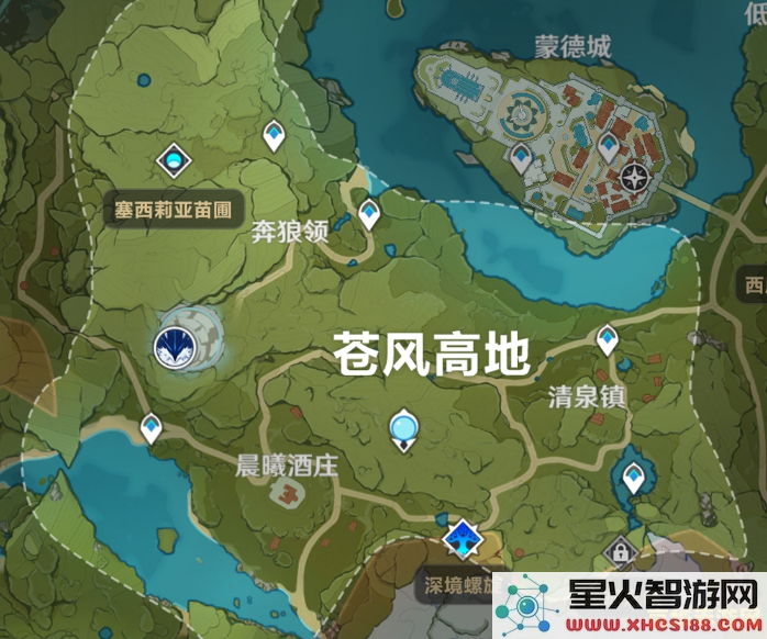 原神苍风高地划分范围