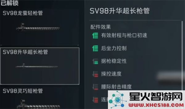 三角洲行动sv98改枪推荐