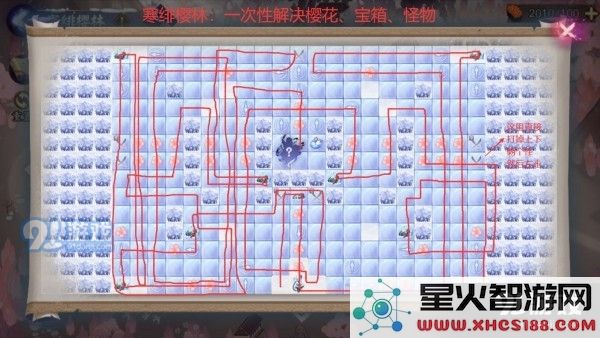 《阴阳师》寒绯樱林通关路线图文详解