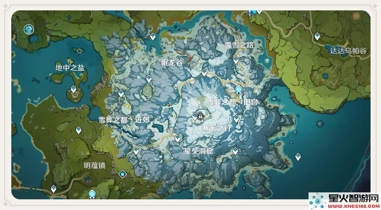 原神龙脊雪山东面临海的山脚下