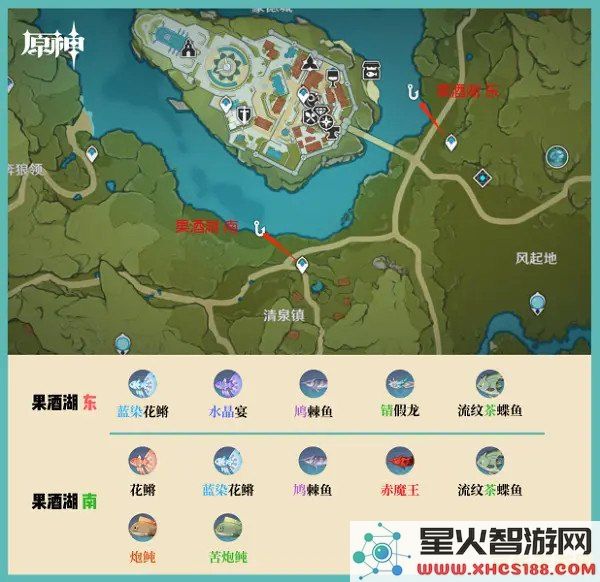 原神稻妻钓鱼点位置分布图