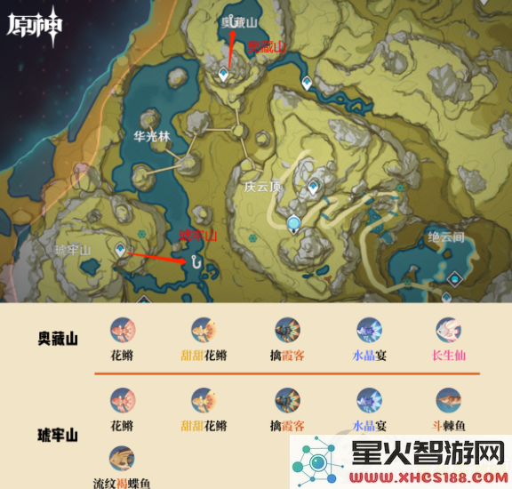 原神璃月海螺位置分布图