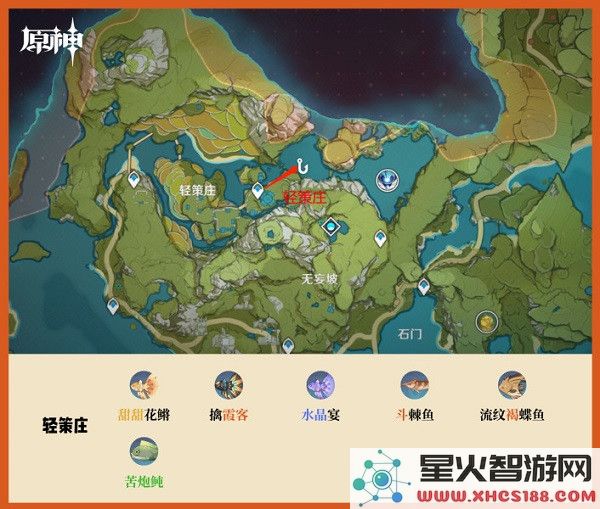 云原神钓鱼点攻略说明